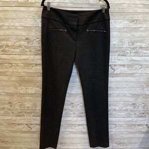 Ann Taylor‎ Loft Womens Size 6 Pants Marisa Skinny Black Zippered Front Pockets